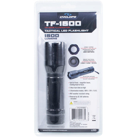 Cyclops 1500-Lumen Tactical Flashlight