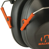 Walker's Game Ear PRO Low-Profile Folding Muff, Black and Orange