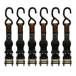 Muddy 1-In. x 14-Ft. Durable Ratchet Straps with Coated S-Hooks, 6 Count