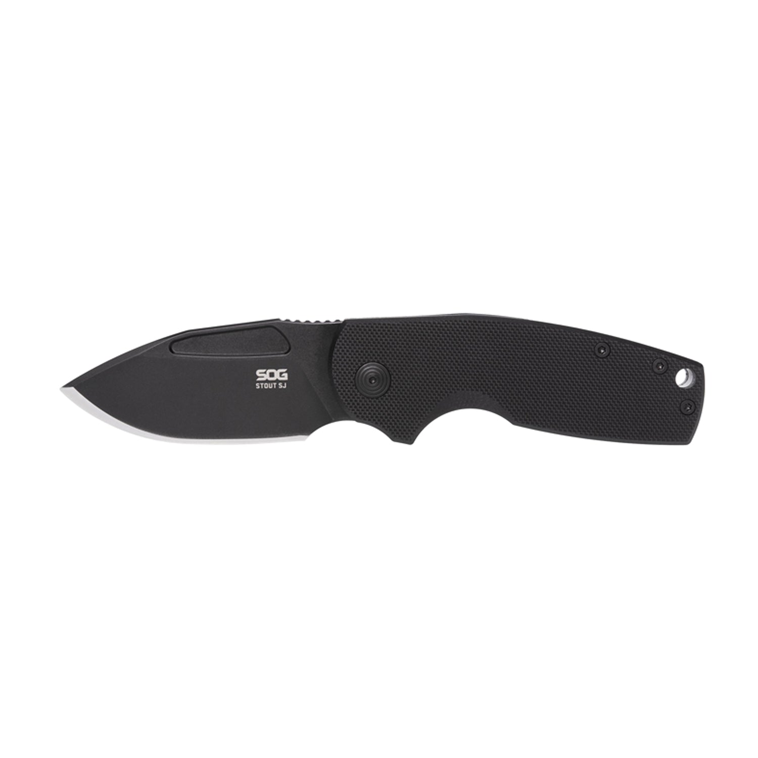 SOG Stout FJ with 2.6-In. Clip-Point Blackout Blade