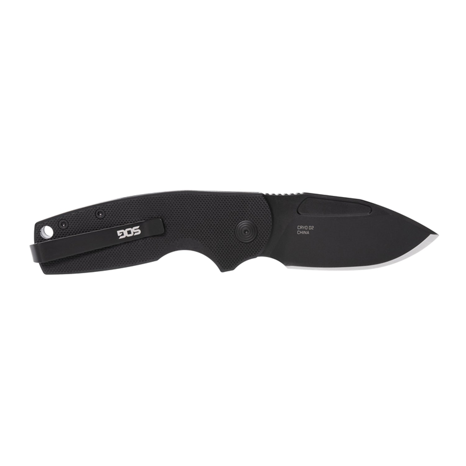 SOG Stout FJ with 2.6-In. Clip-Point Blackout Blade