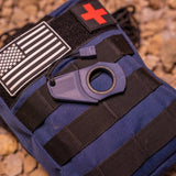 SOG Rapid Rescue Pocket Seatbelt Cutter and Glass Breaker with Removable Sheath, Midnight Blue