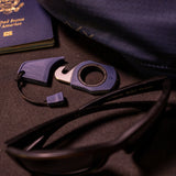 SOG Rapid Rescue Pocket Seatbelt Cutter and Glass Breaker with Removable Sheath, Midnight Blue