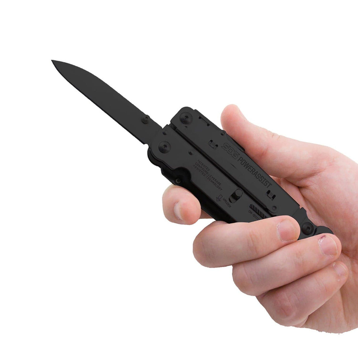 SOG PowerAssist 16-in-1 Multi-Tool with Nylon Pouch, Black Oxide