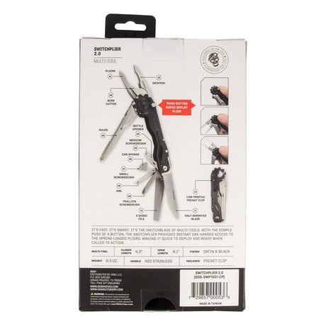 SOG Switch Plier 2.0 12-in-1 Multi-Tool, Satin