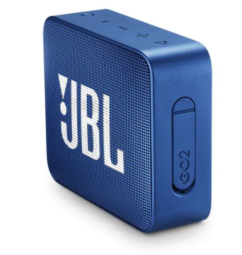JBL Go 2 Bluetooth Waterproof Portable Wireless Speaker, Blue - Certified Refurbished