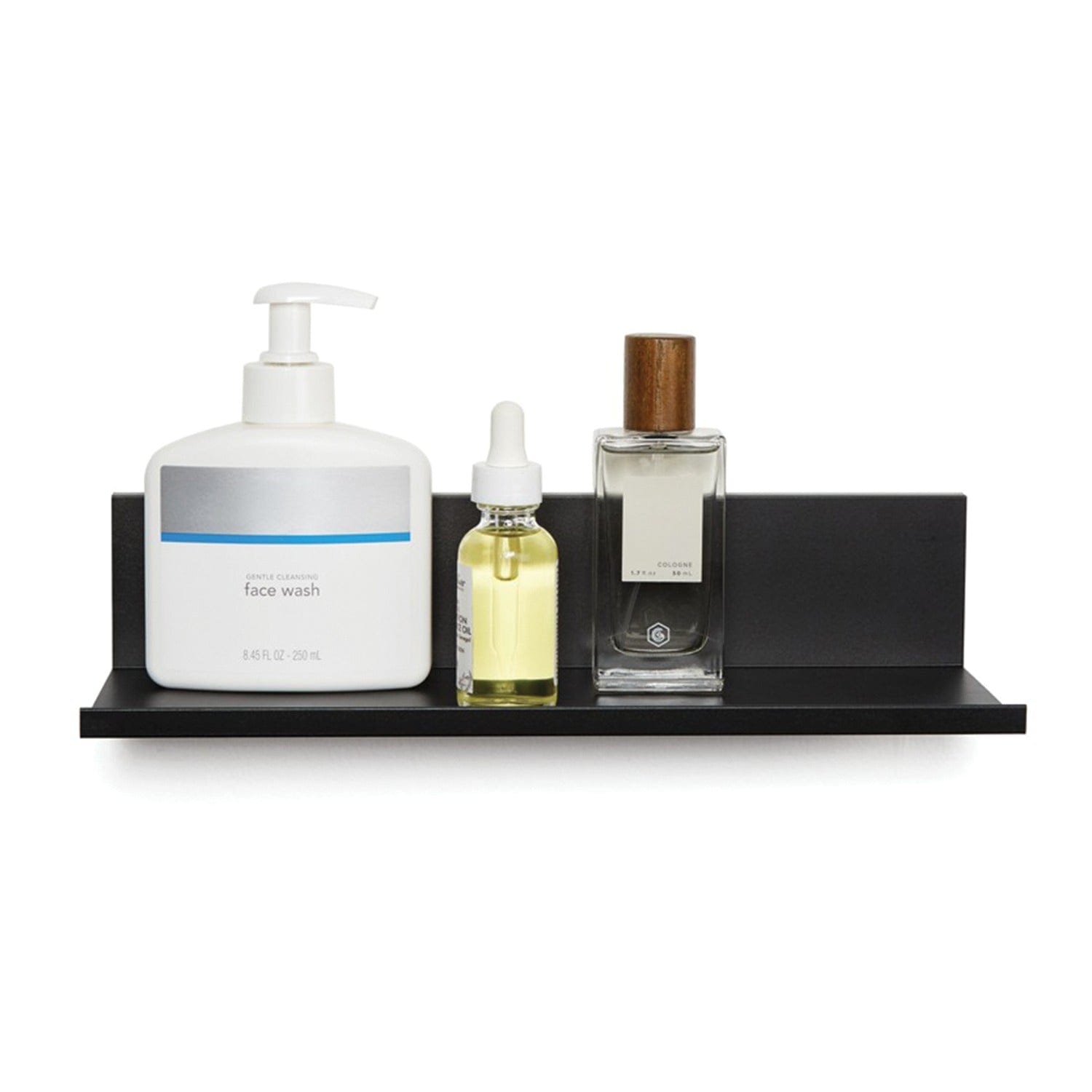 Hangman No-Stud Floating Shelf, 12 In.; Black