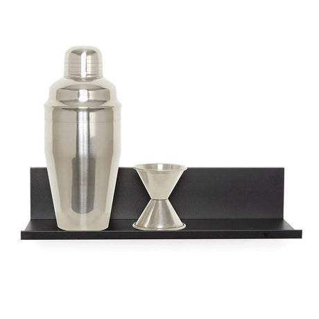 Hangman No-Stud Floating Shelf, 12 In.; Black
