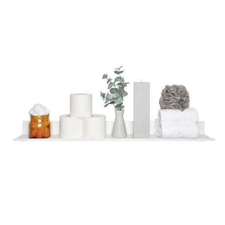 Hangman No-Stud Floating Shelf, 24 In.; White