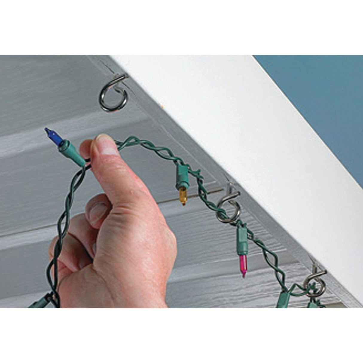 Hangman Stainless Steel Outdoor Christmas Light Q-Hangers, 20 pk