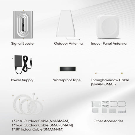 HiBoost Home Lite Plus In-Building Cellular Signal Booster for Home and Office Buildings up to 2500 Sq. Ft., 5G, F10GB5SBTWP