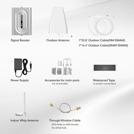 HiBoost Home Lite In-Building Cellular Signal Booster for Home and Office Buildings up to 2000 Sq. Ft., 5G, F10GB5SBTW