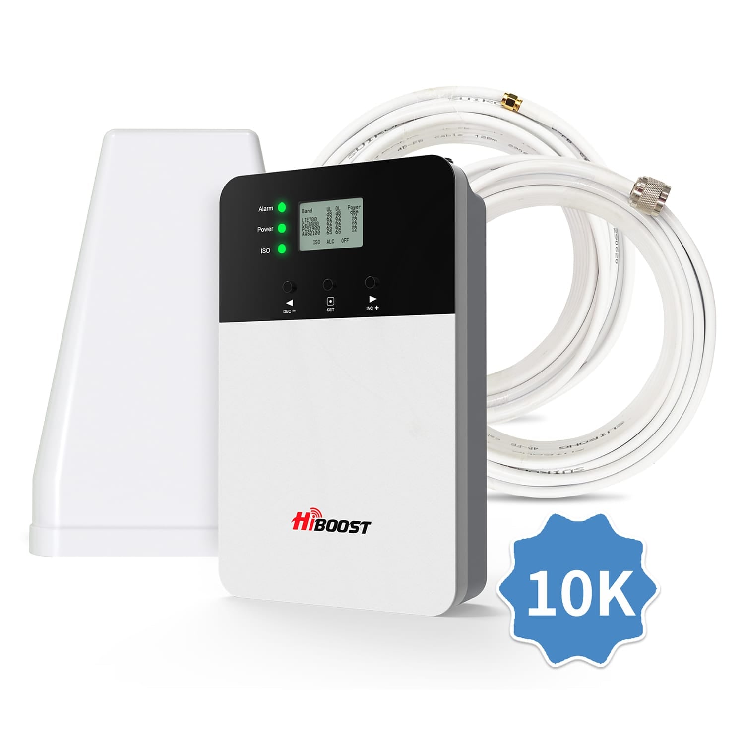 HiBoost 10K Plus Cell Phone Signal Booster, F15GI-5S-BTW