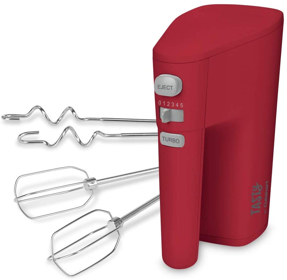 Tasty by Cuisinart HM200TRD Hand Mixer, Red