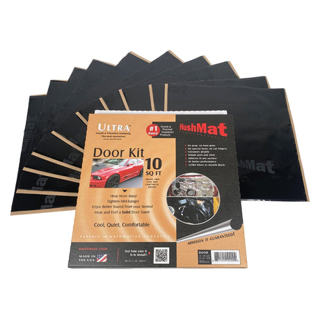 HushMat Door Sound-Damping Kit with Stealth Black Foil, 10 Sq. Ft.