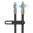 HyperGear USB-C to USB-C Fast Charge and Sync Chunky180° Rugged Cable, 6 Ft., Black