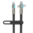 HyperGear USB-C to USB-C Fast Charge and Sync Chunky180° Rugged Cable, 12 Ft., Black