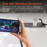 HyperGear USB-C to USB-C Fast Charge and Sync Chunky180° Rugged Cable, 12 Ft., Black