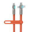 HyperGear USB-C to USB-C Fast Charge and Sync Chunky180° Rugged Cable, 12 Ft., Orange