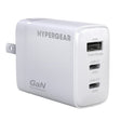 HyperGear 45-Watt Tri-Port SpeedBoost USB-C PD GaN Wall Charger with 6-Ft. USB-C Cable
