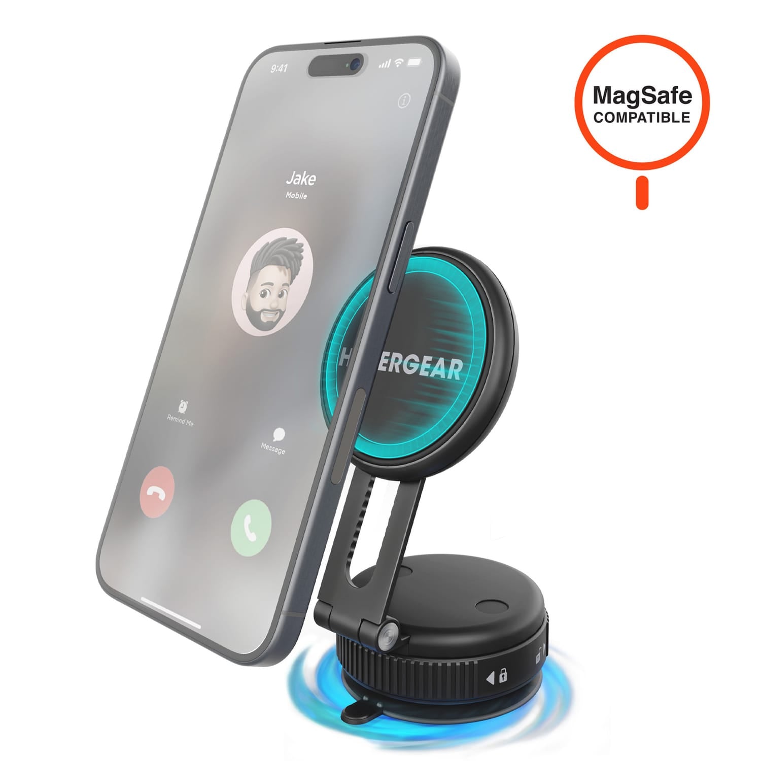 HyperGear Mag Vac Magnetic Phone Mount with Vacuum Suction-Cup Base