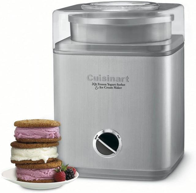 Cuisinart 2 QT Ice Cream Maker, Silver - Certified Refurbished