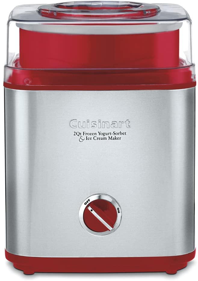Cuisinart ICE-30RFR 2 QT Ice Cream Maker, Red - Certified Refurbished