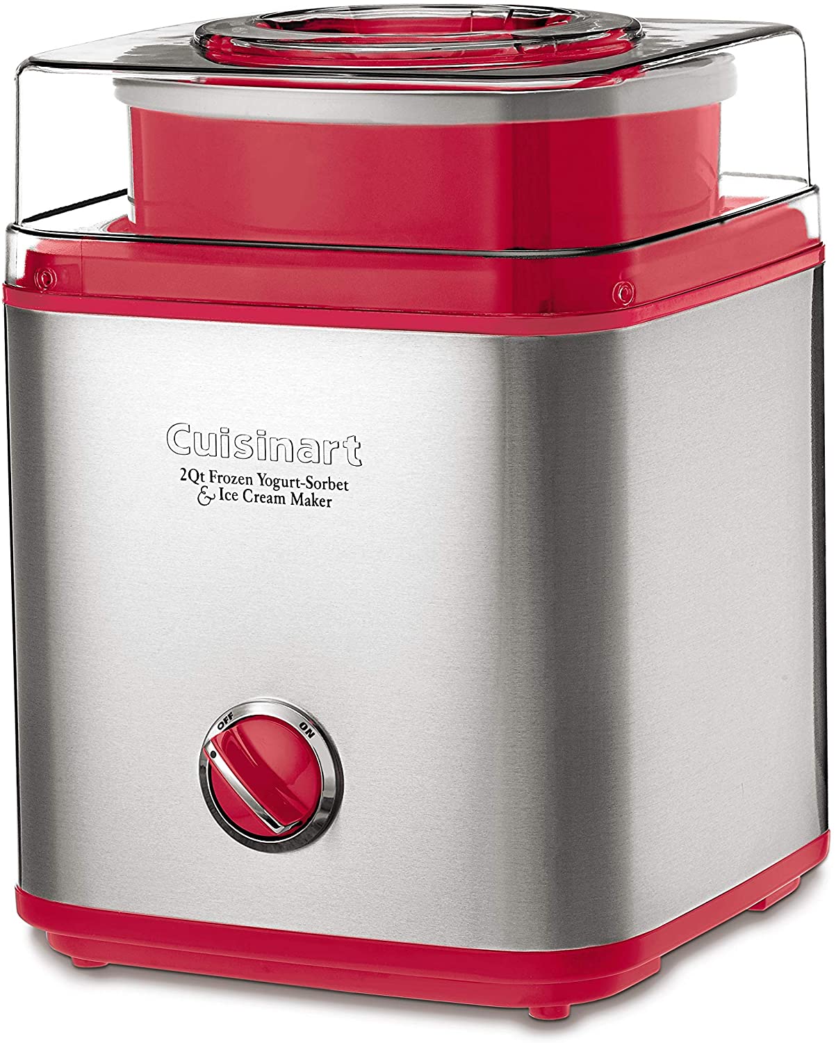 Cuisinart ICE-30RFR 2 QT Ice Cream Maker, Red - Certified Refurbished