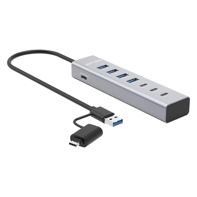 Manhattan 7-Port USB 3.0 Type-C / Type-A Combo Hub 3+4