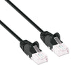 Intellinet Network Solutions Cat6 U/UTP Slim Network Patch Cable, 1ft, Black