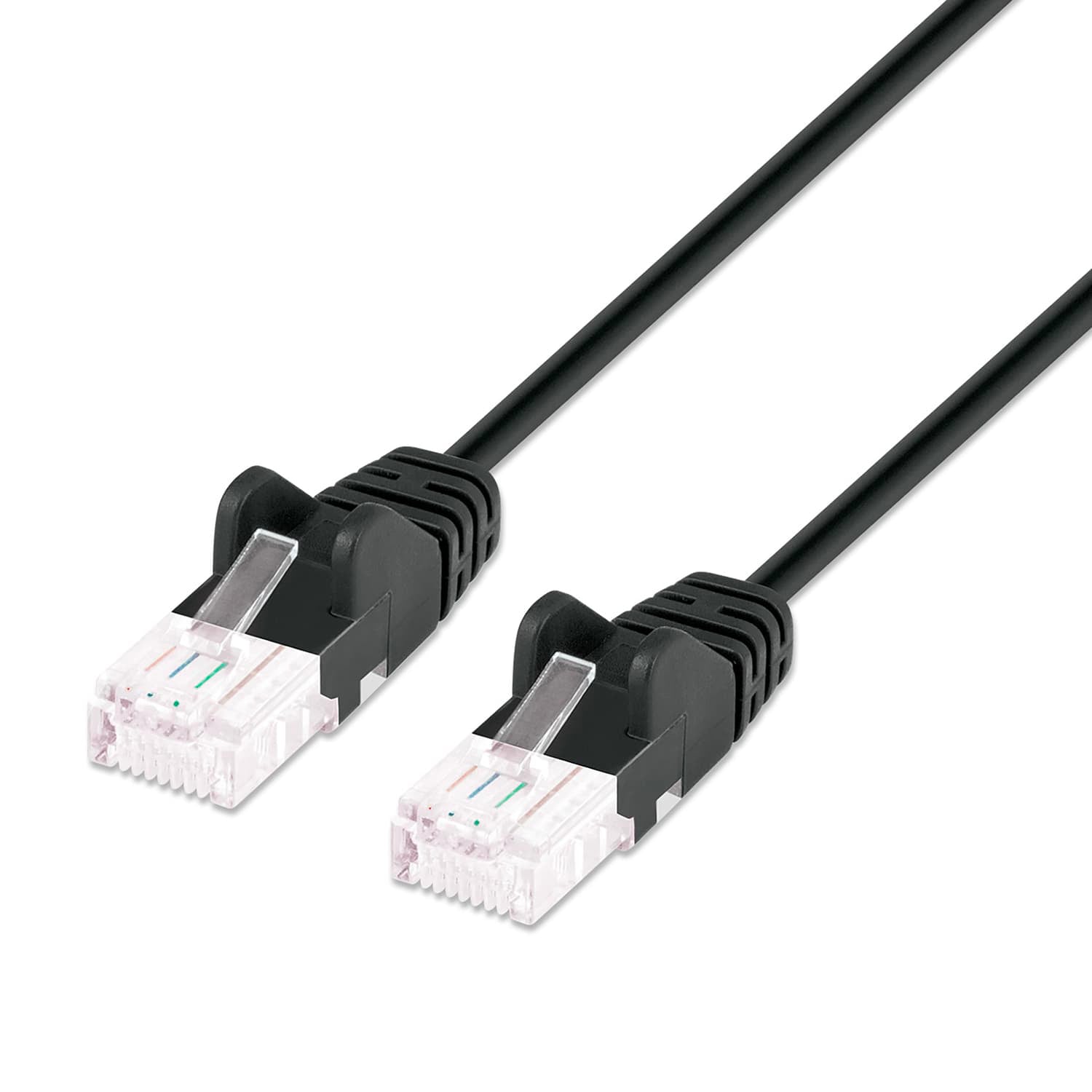 Intellinet Network Solutions Cat6 U/UTP Slim Network Patch Cable, 1ft, Black