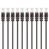 Intellinet Network Solutions CAT-6 U/UTP Slim Network Patch Cable, 20 Ft., Black, 10 Pack