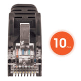 Intellinet Network Solutions CAT-6 U/UTP Slim Network Patch Cable, 20 Ft., Black, 10 Pack