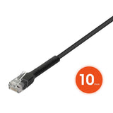 Intellinet Network Solutions CAT-6 U/UTP FlexiBoot Slim Network Patch Cable, 10 Pack, 3 Ft., Black