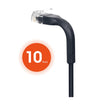 Intellinet Network Solutions CAT-6 U/UTP FlexiBoot Slim Network Patch Cable, 10 Pack, 5 Ft., Black