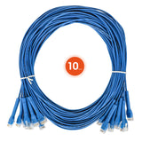 Intellinet Network Solutions CAT-6 U/UTP FlexiBoot Slim Network Patch Cable, 10 Pack, 5 Ft., Blue