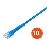 Intellinet Network Solutions CAT-6 U/UTP FlexiBoot Slim Network Patch Cable, 10 Pack, 5 Ft., Blue