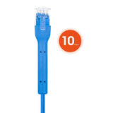 Intellinet Network Solutions CAT-6 U/UTP FlexiBoot Slim Network Patch Cable, 10 Pack, 5 Ft., Blue