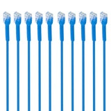 Intellinet Network Solutions CAT-6 U/UTP FlexiBoot Slim Network Patch Cable, 10 Pack, 7 Ft., Blue