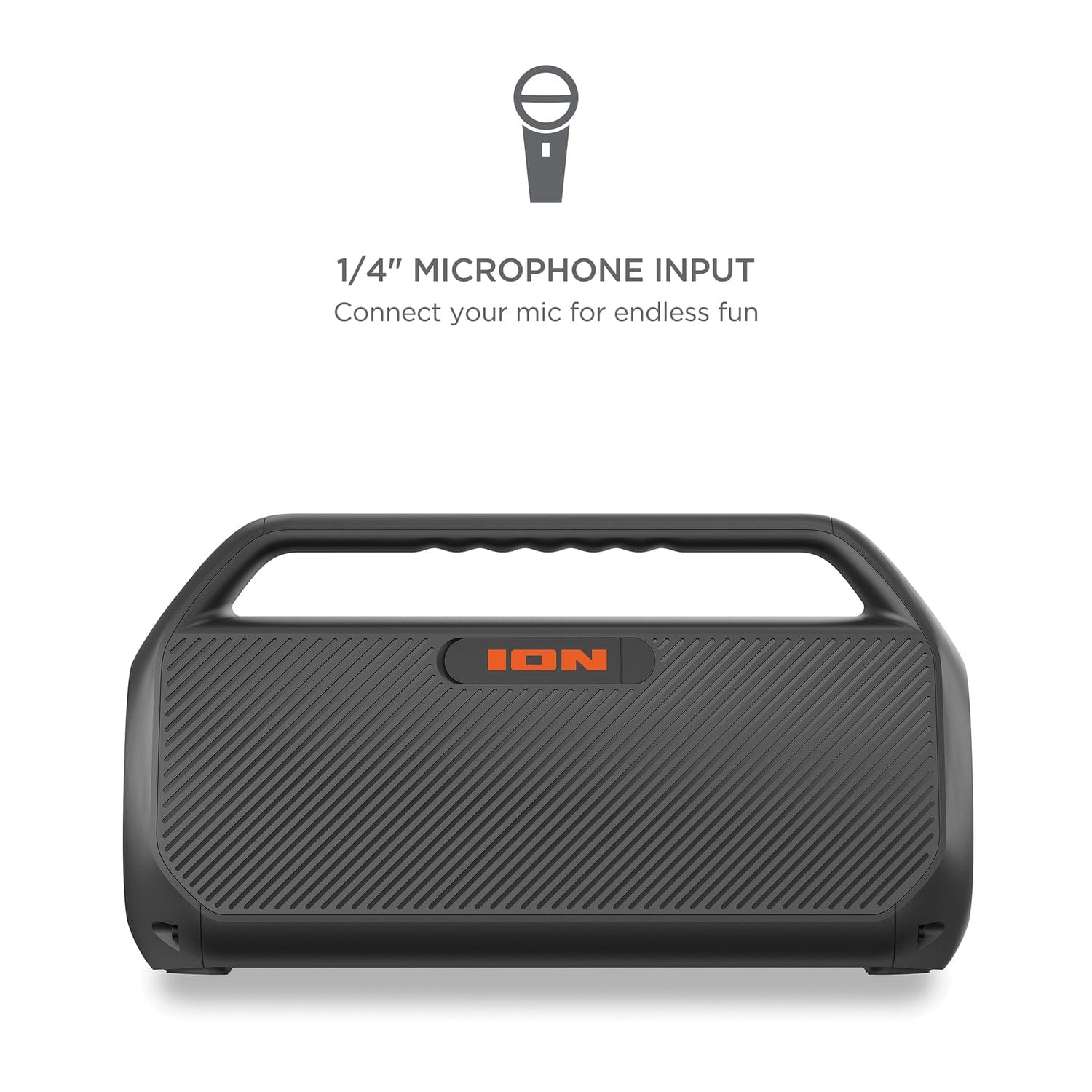ION Uber Boom Ultra Portable Bluetooth Boom Box with Speakerphone, Lights, and Stereo-Link