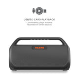 ION Uber Boom Ultra Portable Bluetooth Boom Box with Speakerphone, Lights, and Stereo-Link