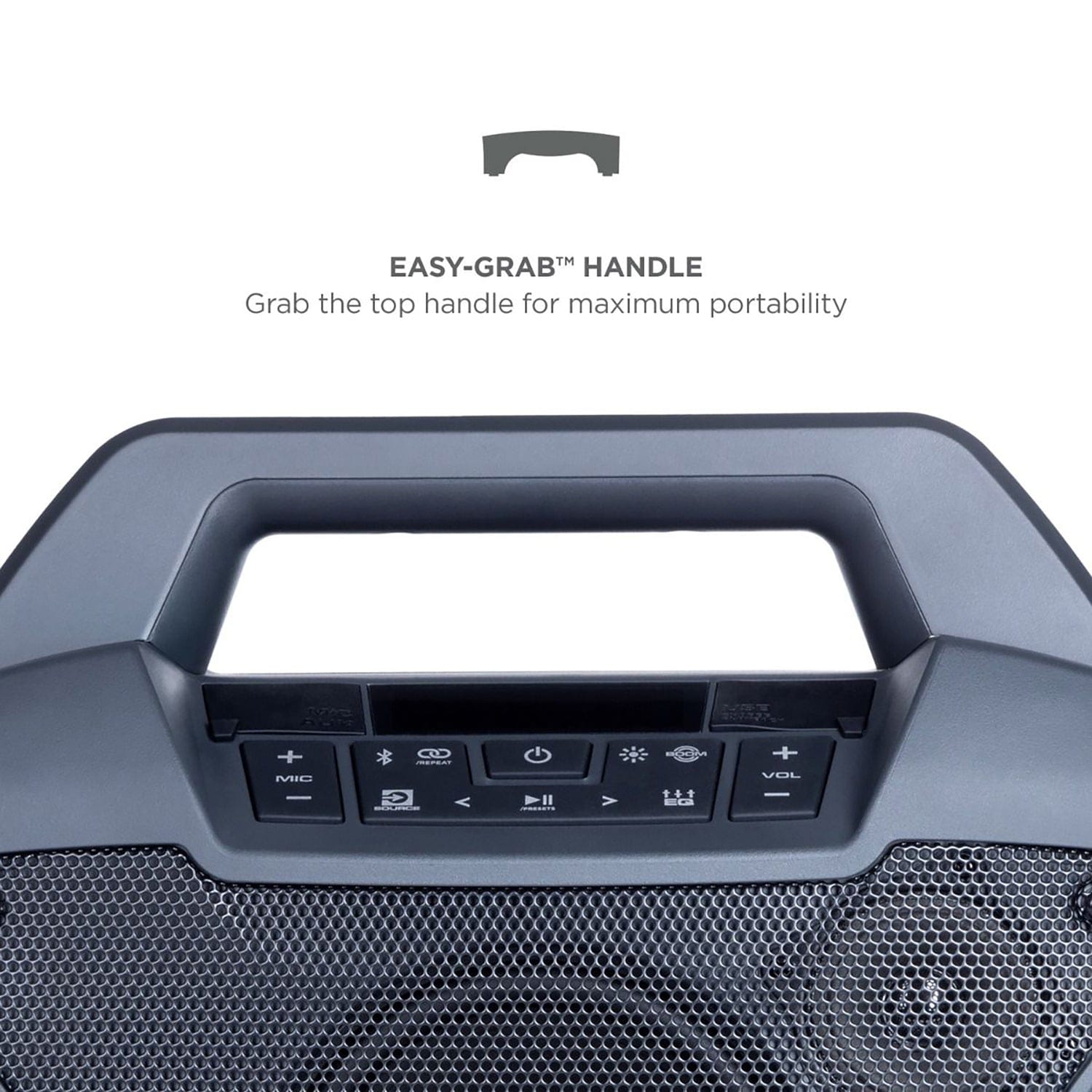 ION Game Day Primetime Portable Bluetooth Speaker with Lights and FM Radio, Black