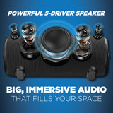 ION 110-Watt-RMS Hype XL Portable Bluetooth Rechargeable Speaker with Lights, Auracast, Mic, USB/Aux, Water-Resistant, up to 12 Hours of Play Time