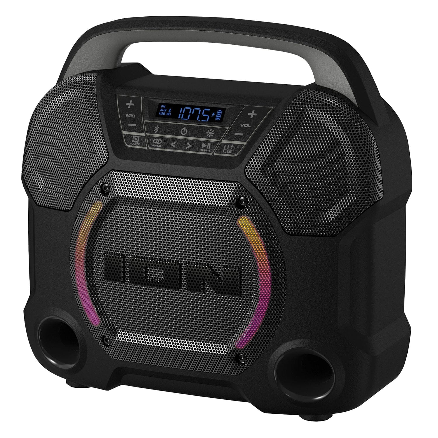 ION Trailblazer Roar Portable Bluetooth All-Weather Speaker with Stereo-Link and LED Lights