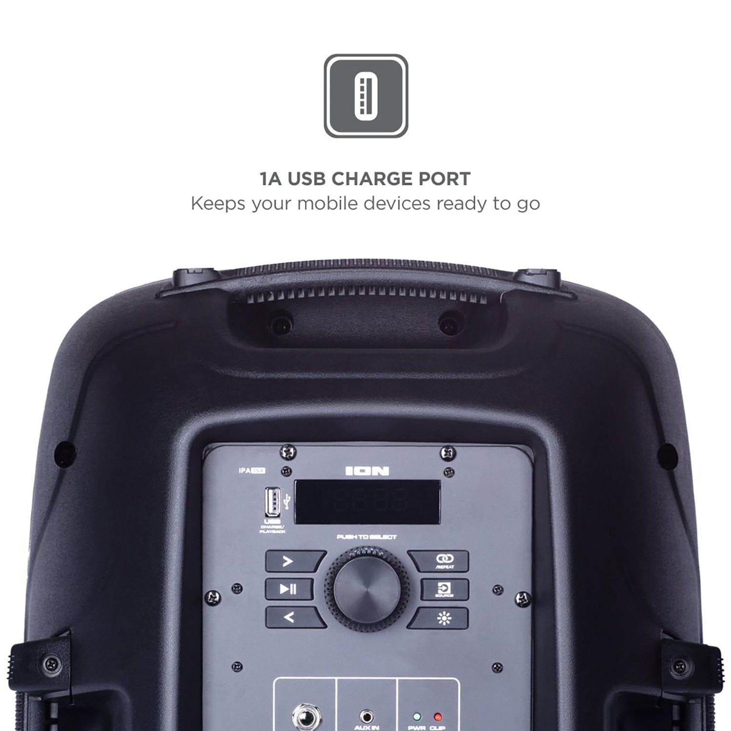 ION Pro Glow Ultra High-Power Portable Bluetooth PA Speaker with Lights, Sonic Wide Audio, and Microphone, Black