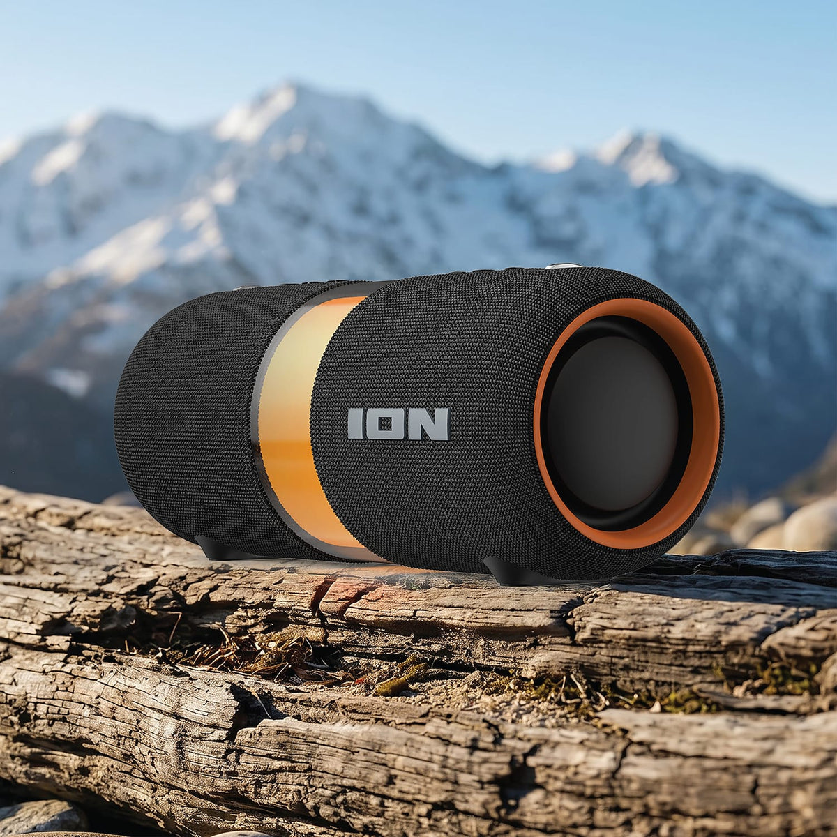 ION 40-Watt Sport Orbix Outdoor-Ready Portable Bluetooth Rechargeable Speaker with 360° LED Light Ring, TWS, USB, Strap, up to 8 Hours of Play Time