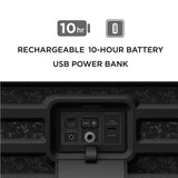 ION Tailgater Tough Portable Bluetooth All-Weather Speaker with Lights and Stereo-Link, Black
