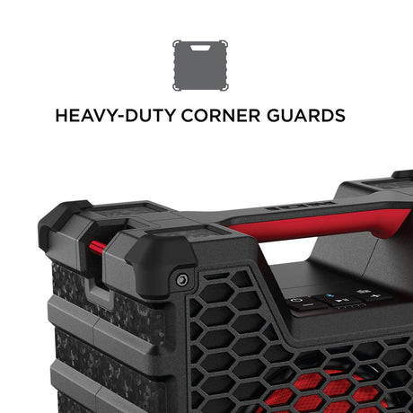 ION Tailgater Tough Portable Bluetooth All-Weather Speaker with Lights and Stereo-Link, Black
