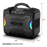 ION 22-Watt-RMS Tailgator TD Portable Bluetooth Rechargeable Speaker, TWS, Lights, FM/USB/Aux, Rugged Design, IPX5, up to 10 Hours Play Time