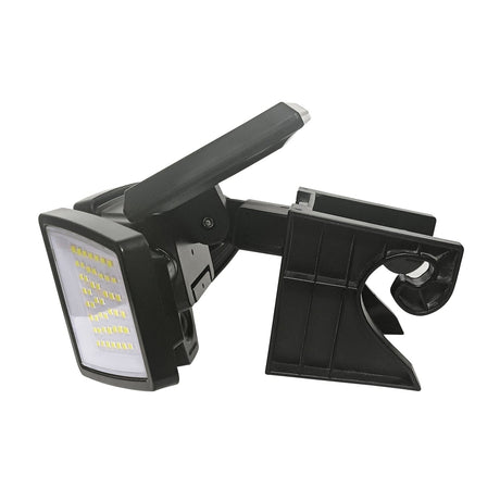 Insert Toolless Products Easy-Install 1000-Lumen Gutter-Mount Triple-Head Solar Security Light, Black